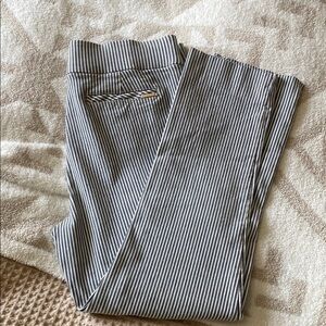 Anne Klein Black and White Striped Pants